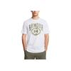 Under Armour Collegiate Logo Print Crew Neck Short Sleeve T-Shirt Men Tops White 1379537-101