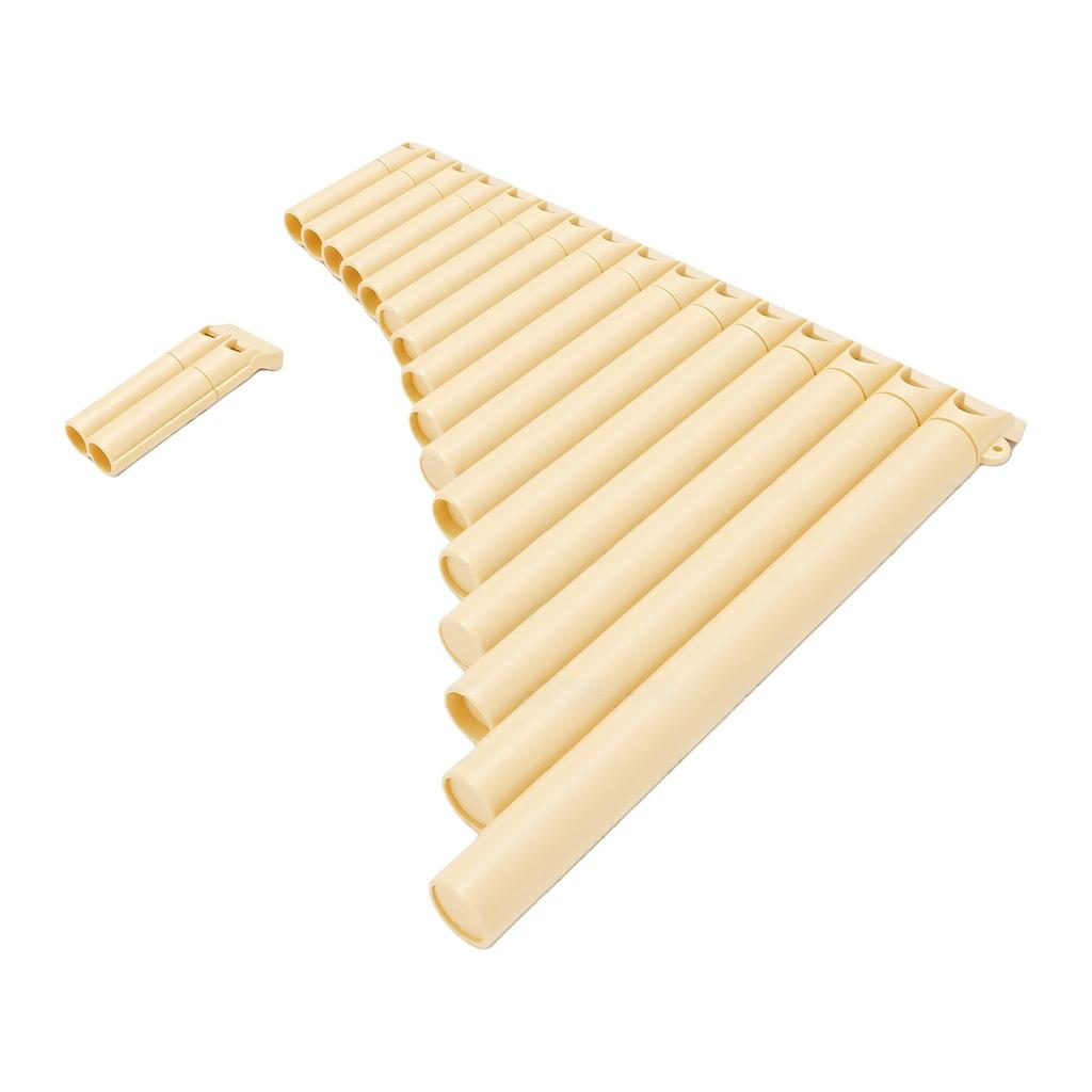 16 Pijpen C Toets Panfluit Traditioneel Chinees Instrument Heldere Klank Panfluit Voor Beginners Professionele Muzikanten Beige