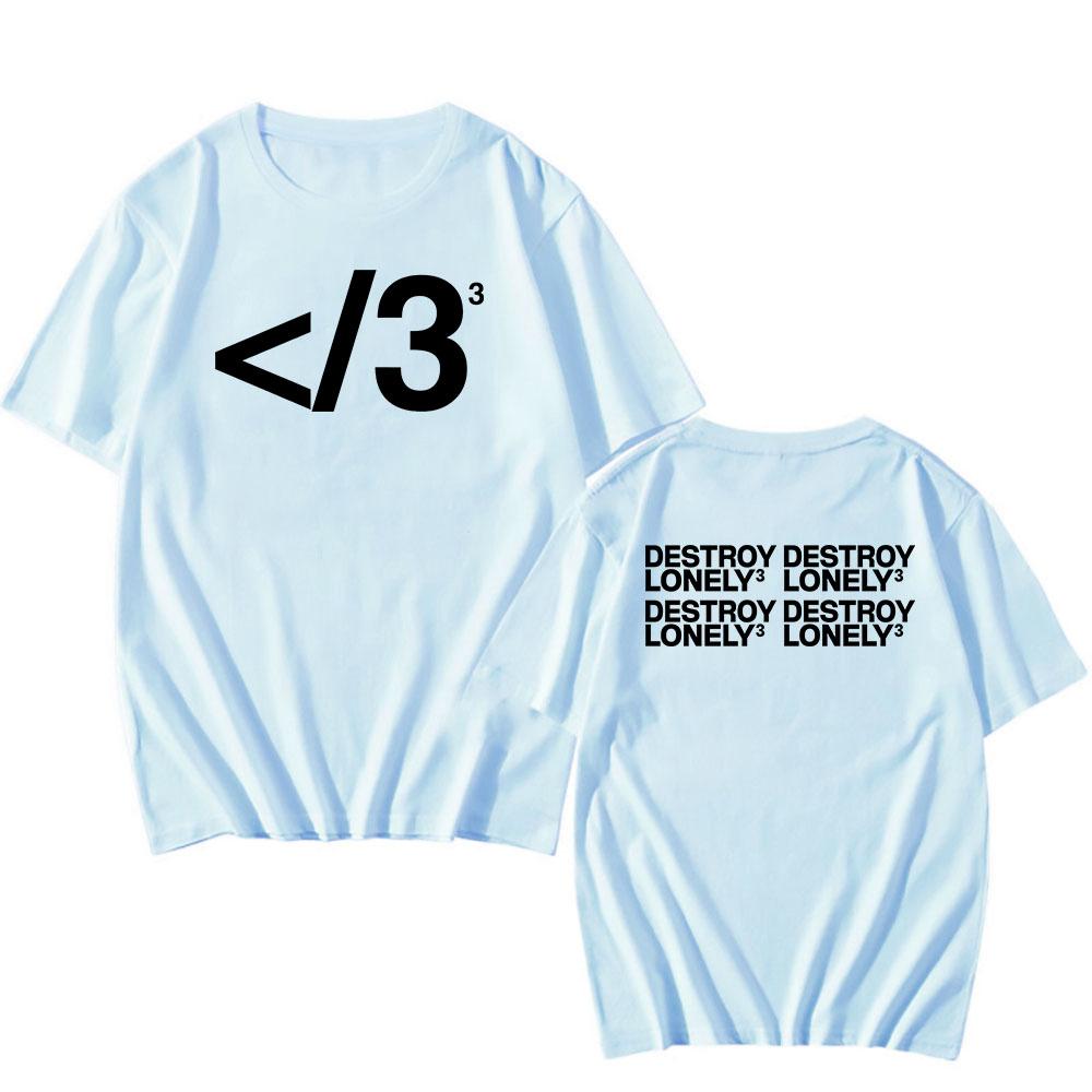 PAIN PASSION AUDIO Destroy Lonely T-shirt Cotton Short Sleeve Male Tshirts Streetwear Unisex Loose Fashion Men Women T Shirt Tee