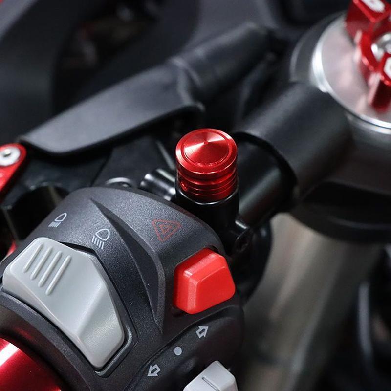 2Pcs Motorcycle Anti-Rust Cnc Aluminum M10 Rear View Mirror Hole Plugs Screws Rearview Mirror Holder Moto Accessories