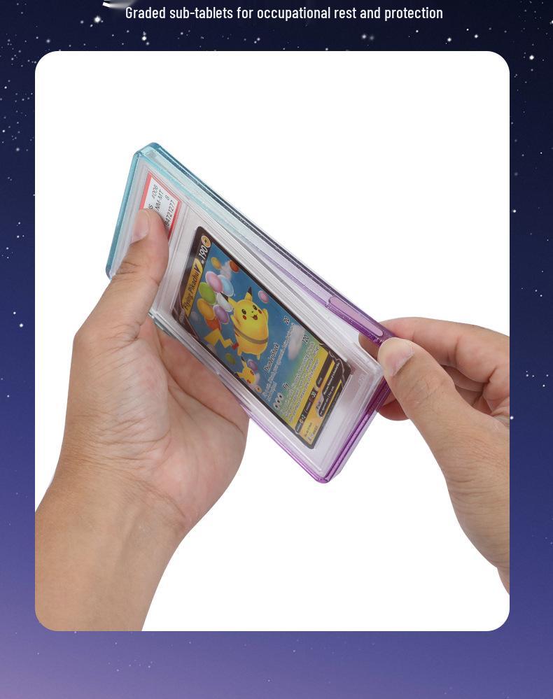 Gradient Glitter TPU Full Coverage Anti-Drop Card Case for PSA/BGS Graded Cards