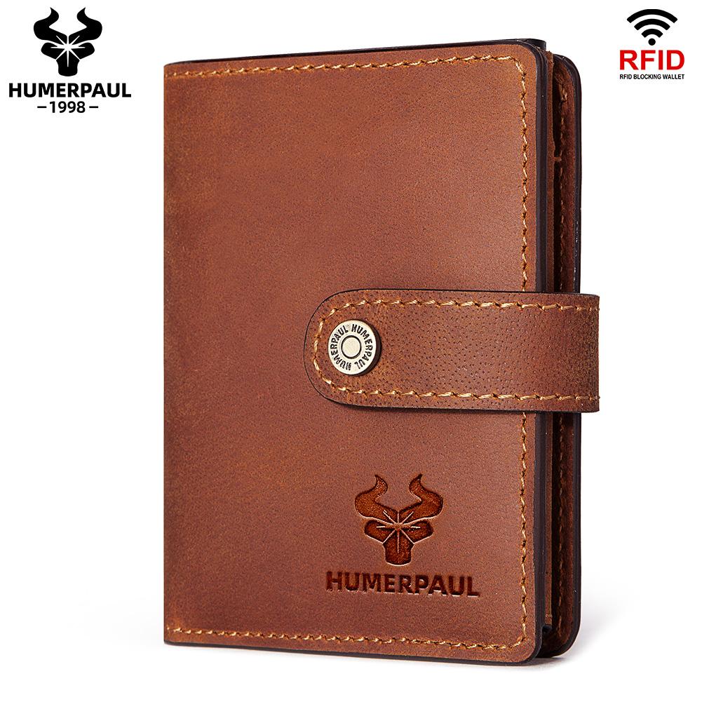 HUMERPAUL кожаный кошелек 100% коровья кожа кредитная карта кошелек коричневый — фото 9