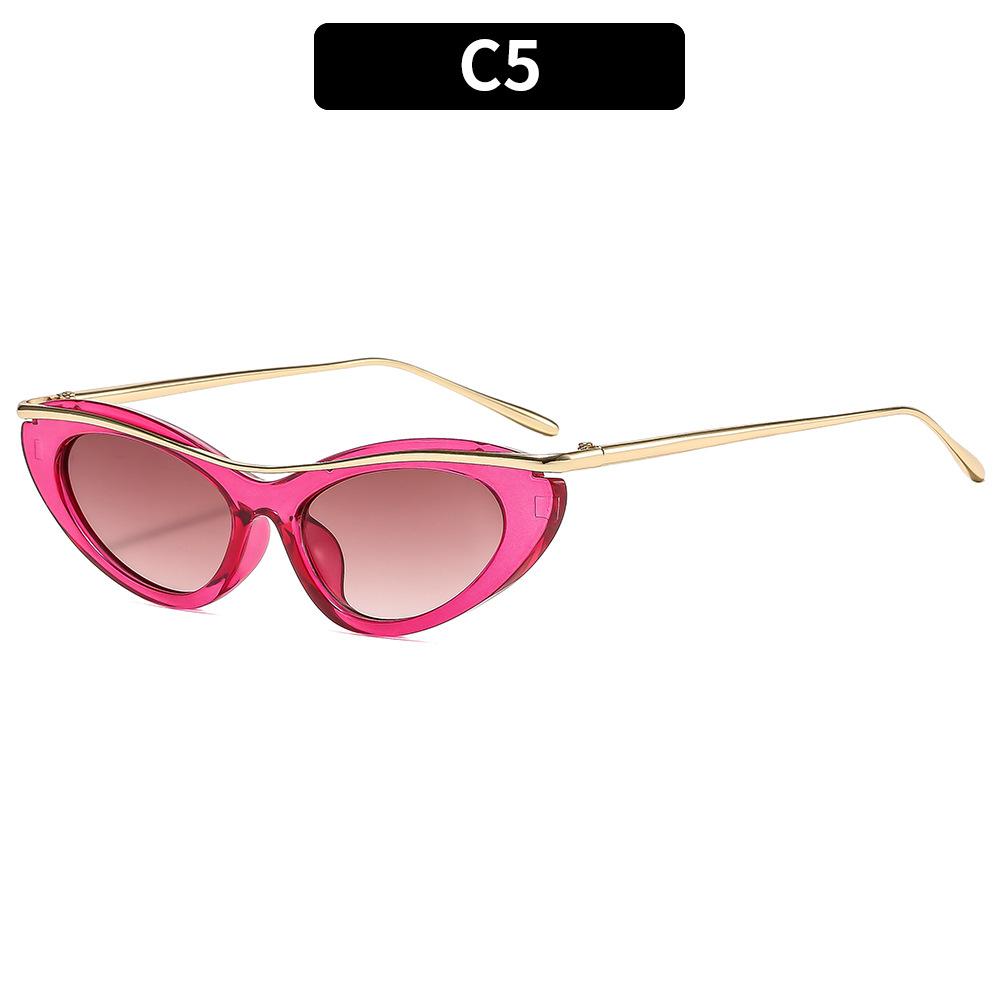 Fashion Cat Eye Sunglasses Women Luxury Brand Punk Metal Frame Sunglass Vintage Sexy Travel Eyewear UV400 Shades