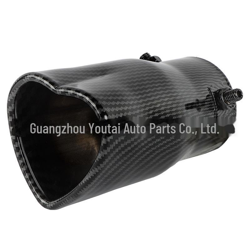 Heart-Shaped 63mm Stainless Steel Blue-Tinted Exhaust Muffler Tailpipe