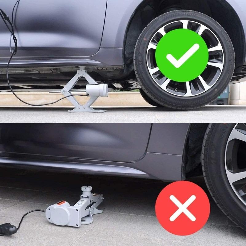 Electric Car Jack Kit 12V Trailer Floor Jack Stands Set 3 Ton Vehicle Scissor Car Lift for Tire Change and Road Emergency with I