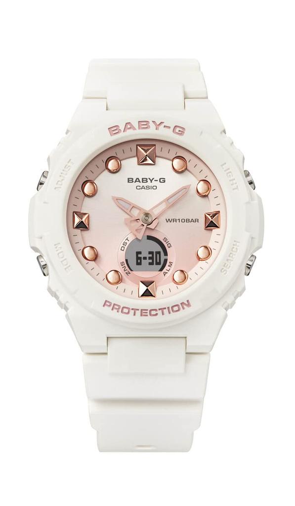 CASIO Baby-G BGA-320-7A1JF Beach Collection Watch, Sand White, Metallic Indices, Women's Analog-Digital