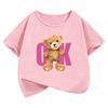 Fashion Kawaii Bear TShirt Printed T Shirt Girls Summer Kids Childrens Short Sleeve Tops TShirts Cute Boys Clothing