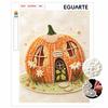 Halloween Pumpkin Cottage Pearl Painting Kit Handmade DIY Home Decoration Painting