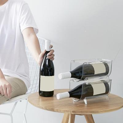 Stackable Storage Rack Smooth Edges Plastic Shatter-resistant Bottle Organizer for Kitchen