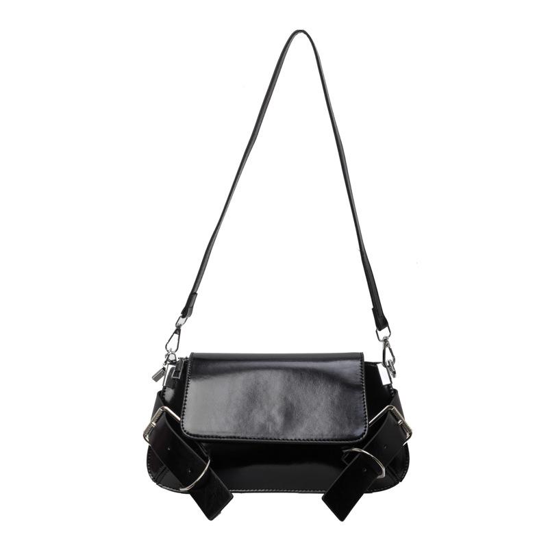 Neue Tasche Damenmode Umhängetasche Doppelgürtelschnalle Tasche