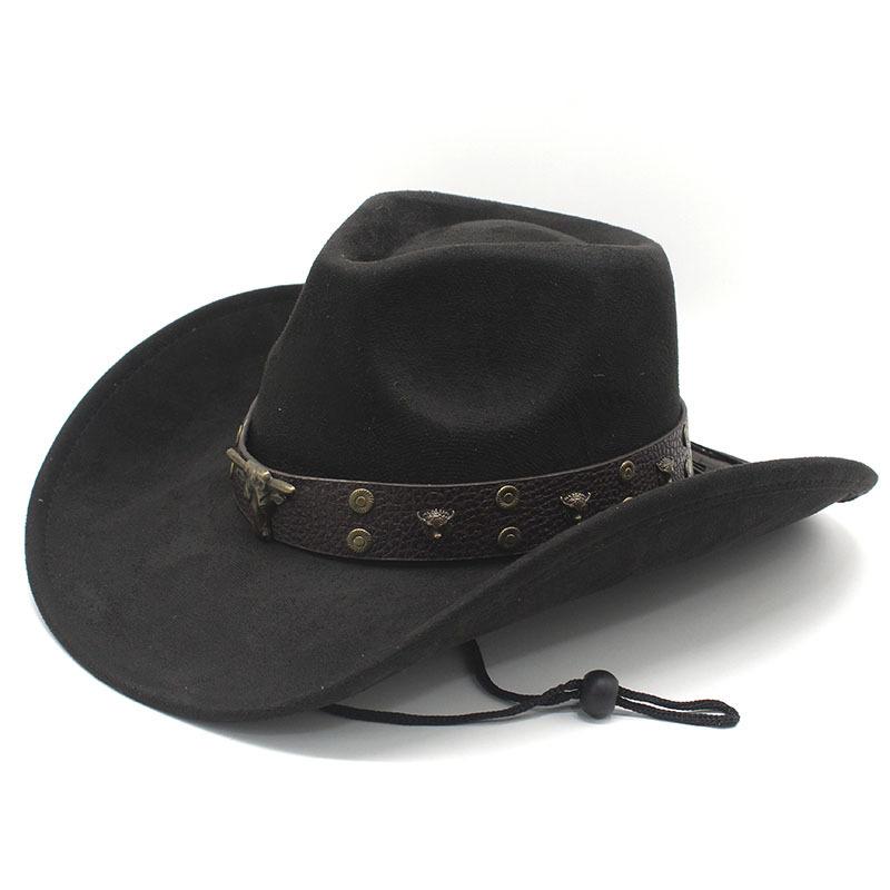 JYL TS DIY Western Cowboy Hat Men Summer Wide Brim Sunshade Beach Hat