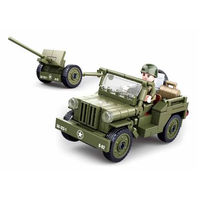 143PCS Armee Auto Modell Baustein Spielzeug Kinder Ziegel Militär Bau Jungen Geschenk