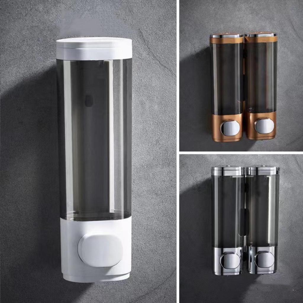 Punch-Free Wall-Mounted Triple Soap Dispenser for Bathroom - Handwashing, Bath, Hair Care Liquids