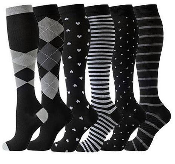 Unisex Cross-Border Compression Socks - Perfect for Sports, Running, Yoga; Knee-High, Calf-Length; Leg Slimming.