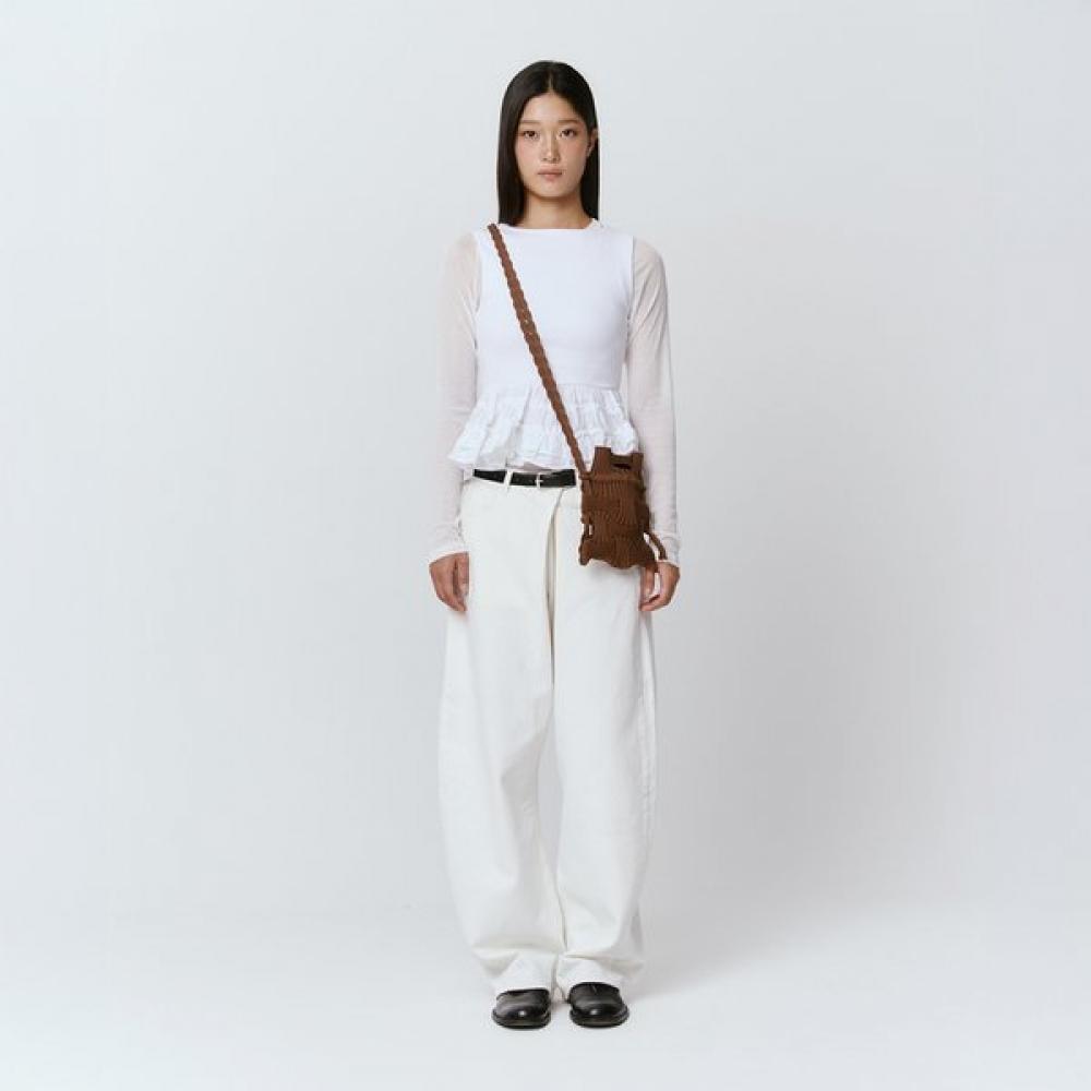Pleatsmama Mini Crossbow Bag Camel