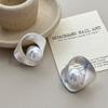 Premium matte temperament versatile Mobius ring pearl stud earrings 1011 new elegant simple exquisite earrings