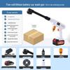 Portable Wireless Lithium Battery Car Washer: 10-Setting High-Pressure Water Gun with Six-in-One Head