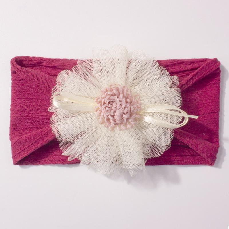 Hot-selling new baby headband cute mesh flower baby jacquard headscarf comfortable children's jewelry
