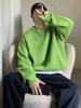 Maglione in maglia da uomo trendy a vestibilità larga con scollo rotondo - Autunno/Inverno 2024