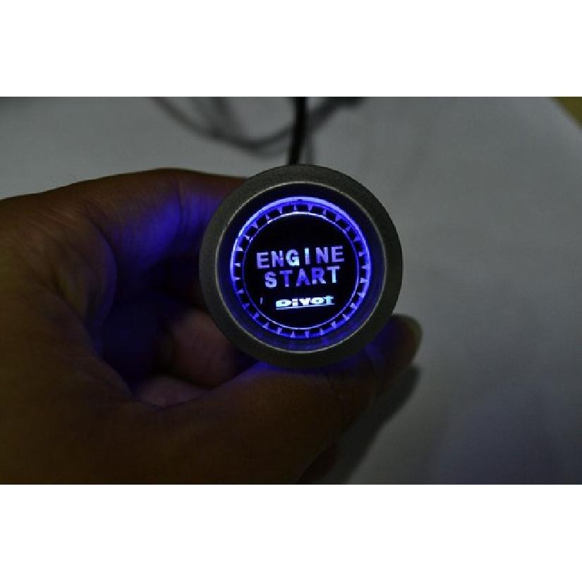 Car Engine Start Push Button Switch Blue LED Illumination Ignition Starter