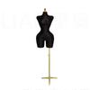 Plus-Size Fabric-Wrapped Mannequin: Women's Half-Body Display Stand, Pin-able for Clothing Store Window.