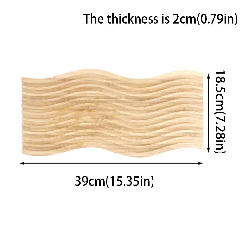 

Wavy Design Fruit Tray Wooden Plate Snack Dish Wide Applications Decorative Tray Food Serving Wave