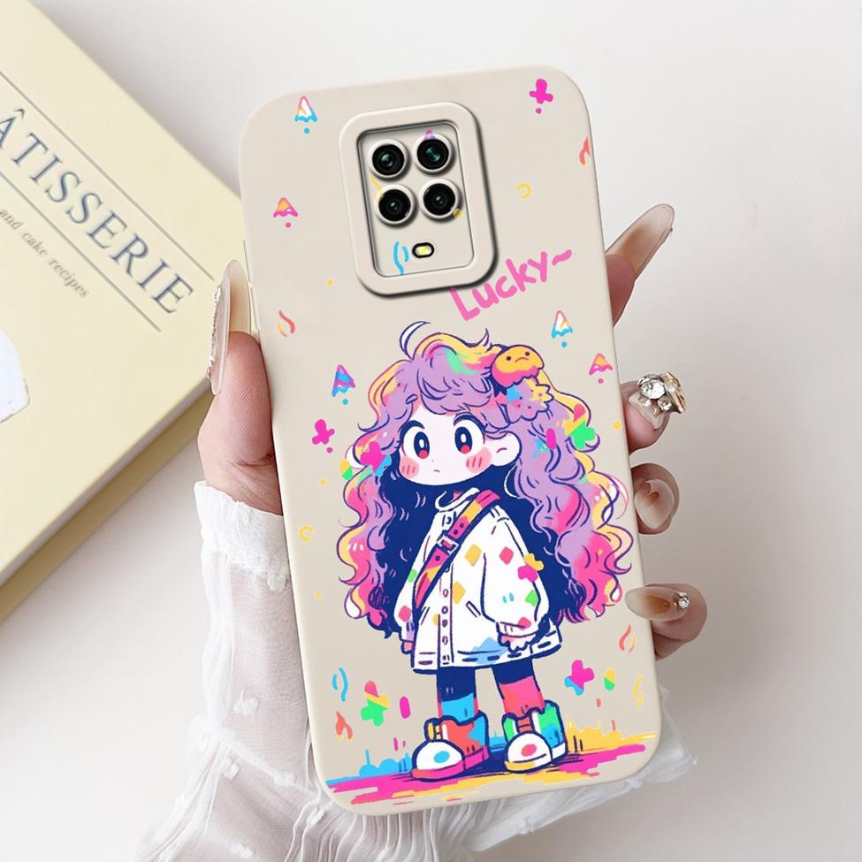 Casing For Redmi Note 9 9S 9Pro 4G Back Cover For Redmi Note 9 Pro Case Cute Cartoon Fashion Flowers Silicone Shockproof Bumper