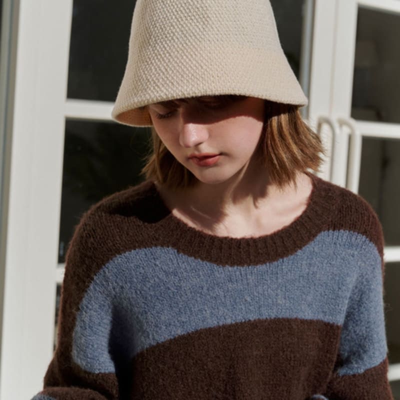 

LALA Wool Handcrafted Knit Hat - Ivory ONE