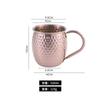 304 Stainless Steel Mug Retro Style Beverage Beer Cup with Handle Hammer Pattern Cup Tea Water Cup