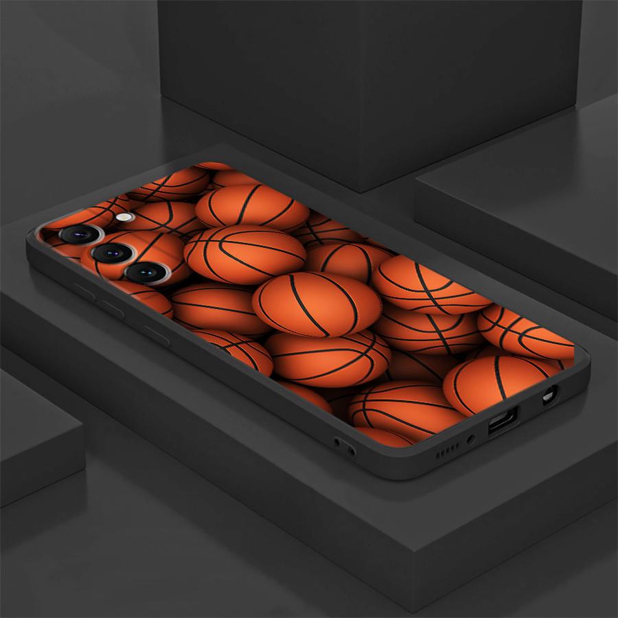 

Black Soft Phone Cover Case for Samsung Galaxy A24 A55 A26 A72 A32 A35 A36 A23 A53 A25 A71 A22 A52 A51 A73 Basketball Galaxy A72