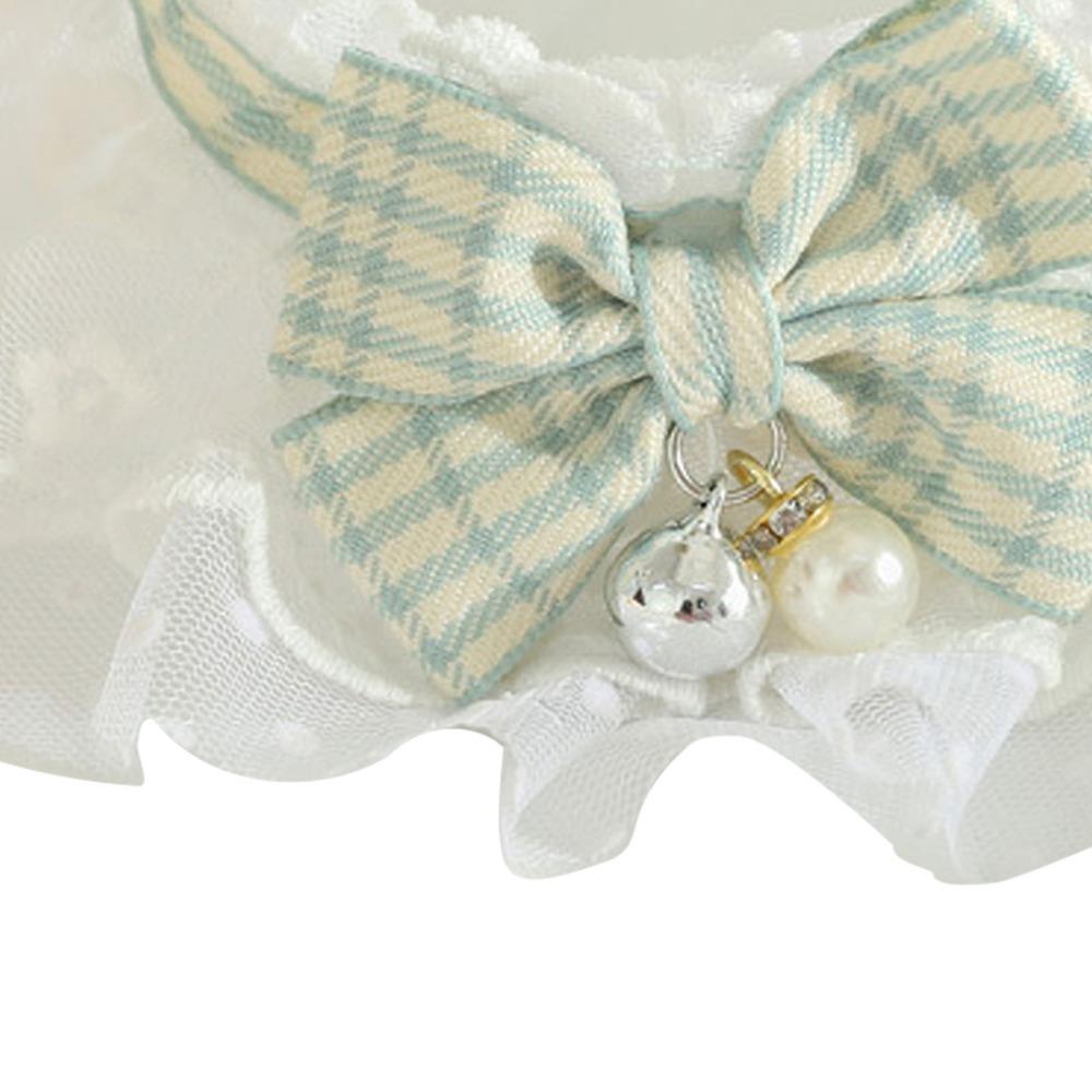 Adjustable Pet Neck Scarf with Bow and Bells Cat Collar Accessory Pet Neckband Daily Wear