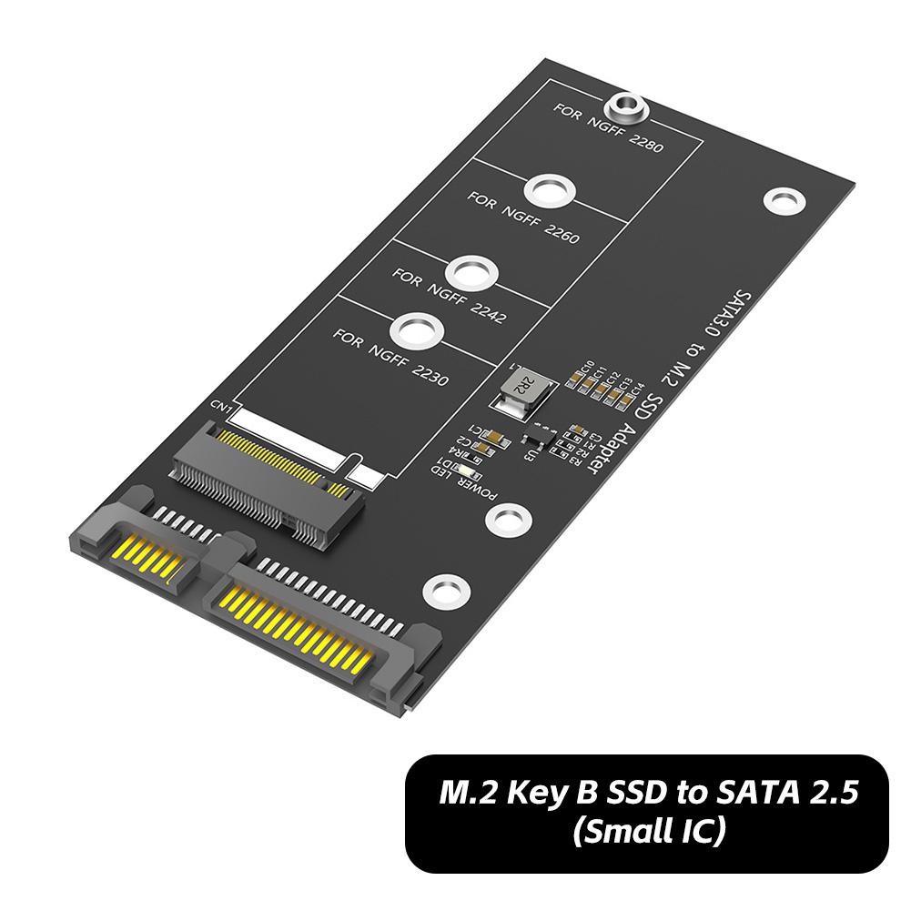 

Адаптер M.2 Key B SSD до SATA 2.5 для NGFF M.2 2280 2260 2242 2230 SSD Маленька ІС (Не для M.2 NVME) Small IC