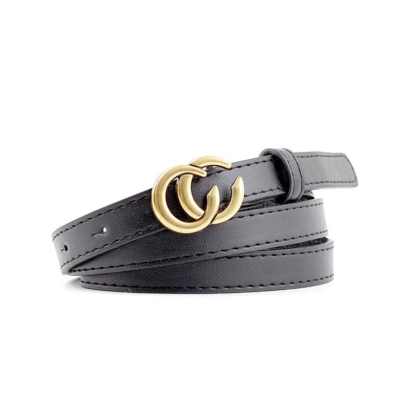 Vintage Double C Belt 1.8/2 8/3.3/3.8 Casual Decoration Ladies Boys Couple Jeans Belt