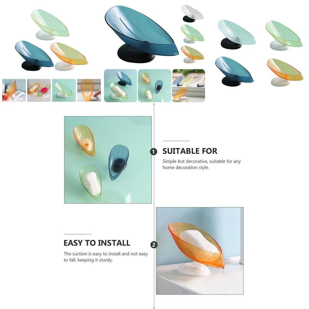 Elegant Lotus Leaf Soap Holder With Stable Suction Cup For Bathroom And Kitchen Use