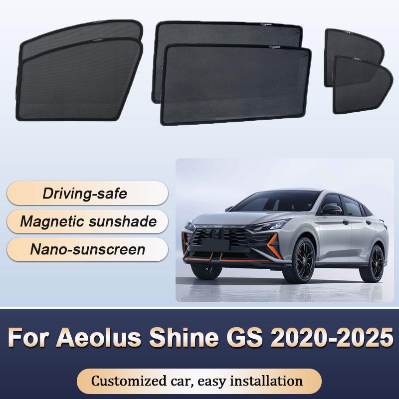 Sun Shades For Aeolus Yixuan GS Dongfeng 2020 2021-2025 Sunshades Magnetic Heat insulation Privacy Window Visor Car Accessories
