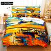 Bellissimo Paesaggio Set Biancheria da Letto Set Copripiumino Stampa Digitale 3D Set Biancheria da Letto Matrimoniale Design alla Moda