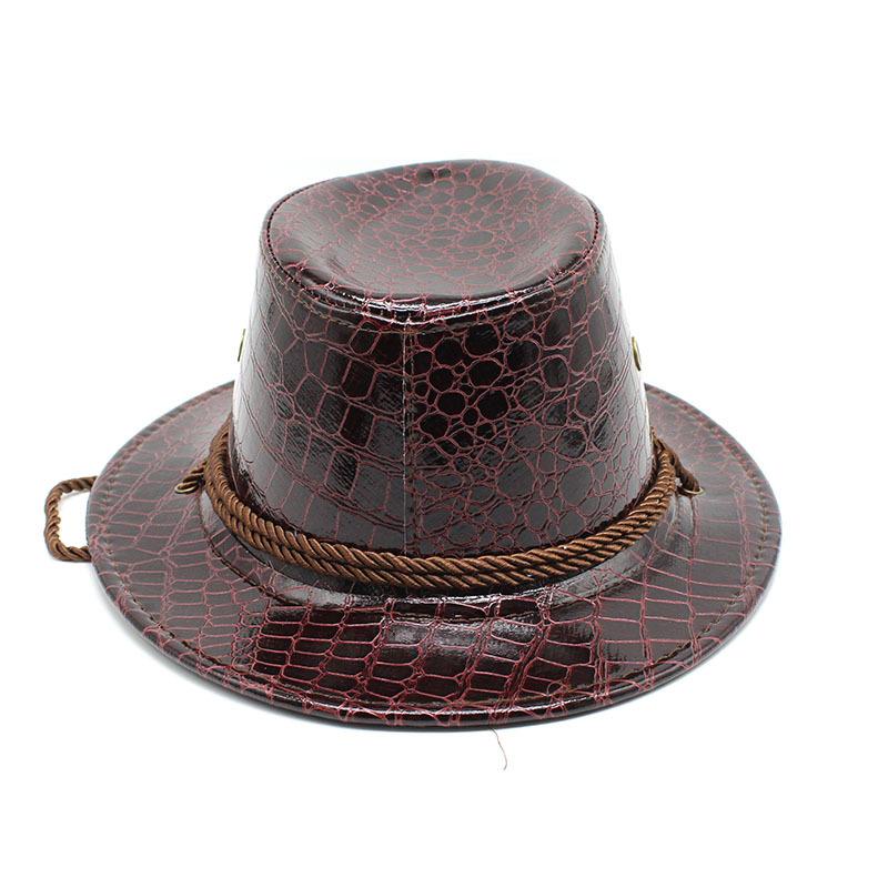 Men And Women Outdoor Beach Hat Sunscreen Sun Hat Pu Western Cowboy Hat Czy-233