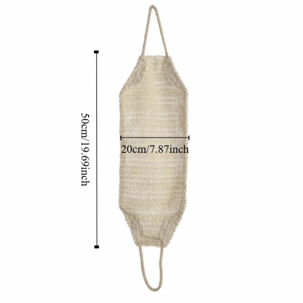 Japanese Style Natural Sisal Bath Towel Double-sided Rapid Foaming Exfoliating Towel Lengthened Back Scrubber Towel Bathroom