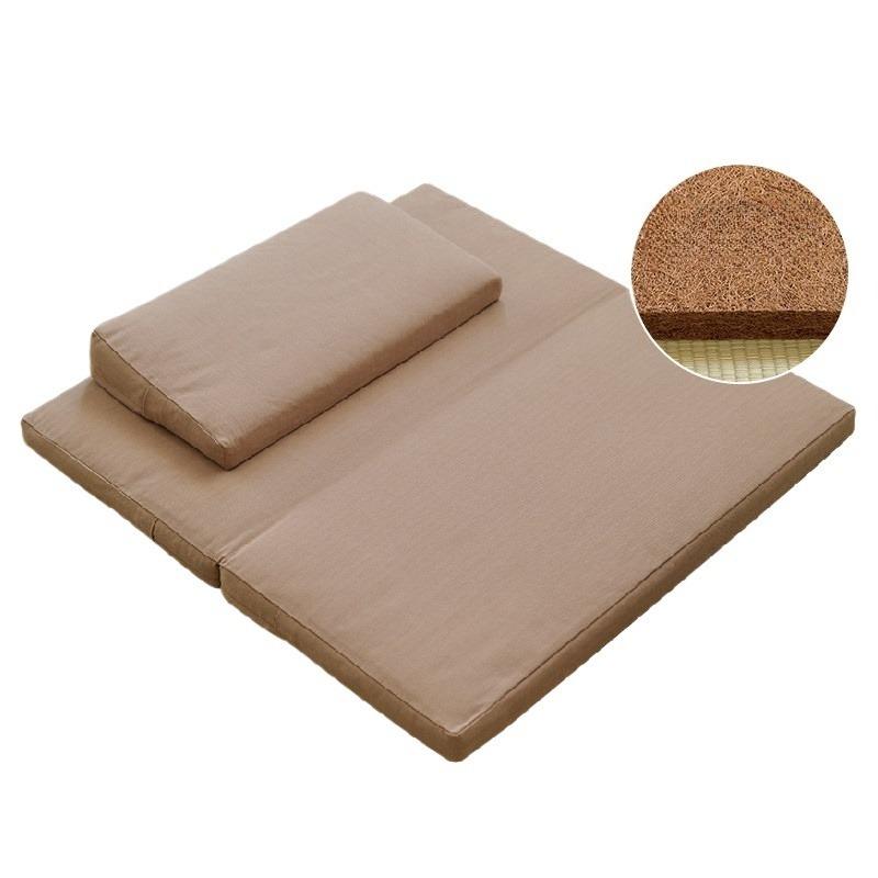 Natural Coir Meditation Cushion for Cross-Legged Sitting - Zen Floor Pad with Ergonomic Support for Home, Yoga Studio