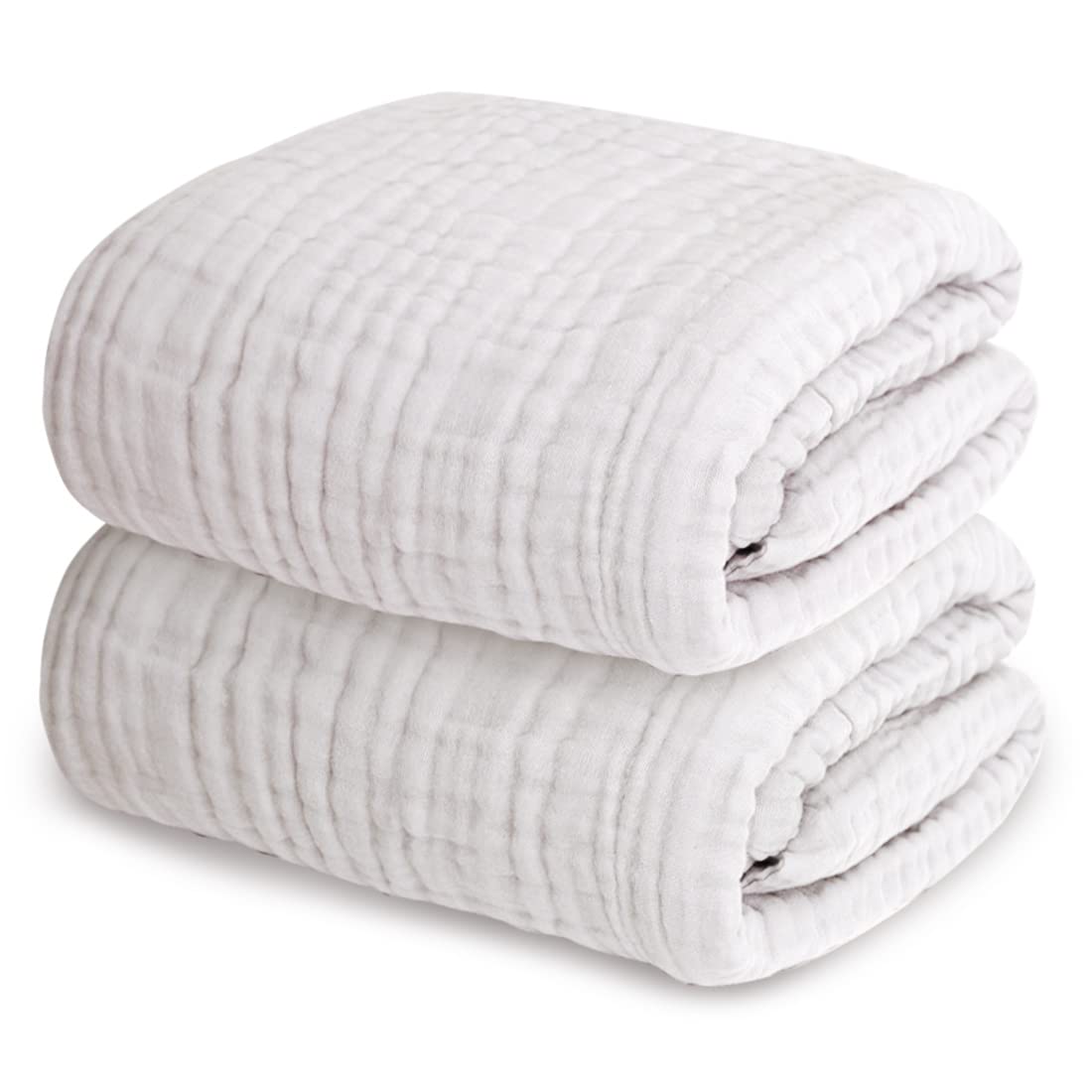 

Keratta Ibul Детское банное квадратное полотенце, 6-слойная марля, 105x105 см, (Белый, 2)