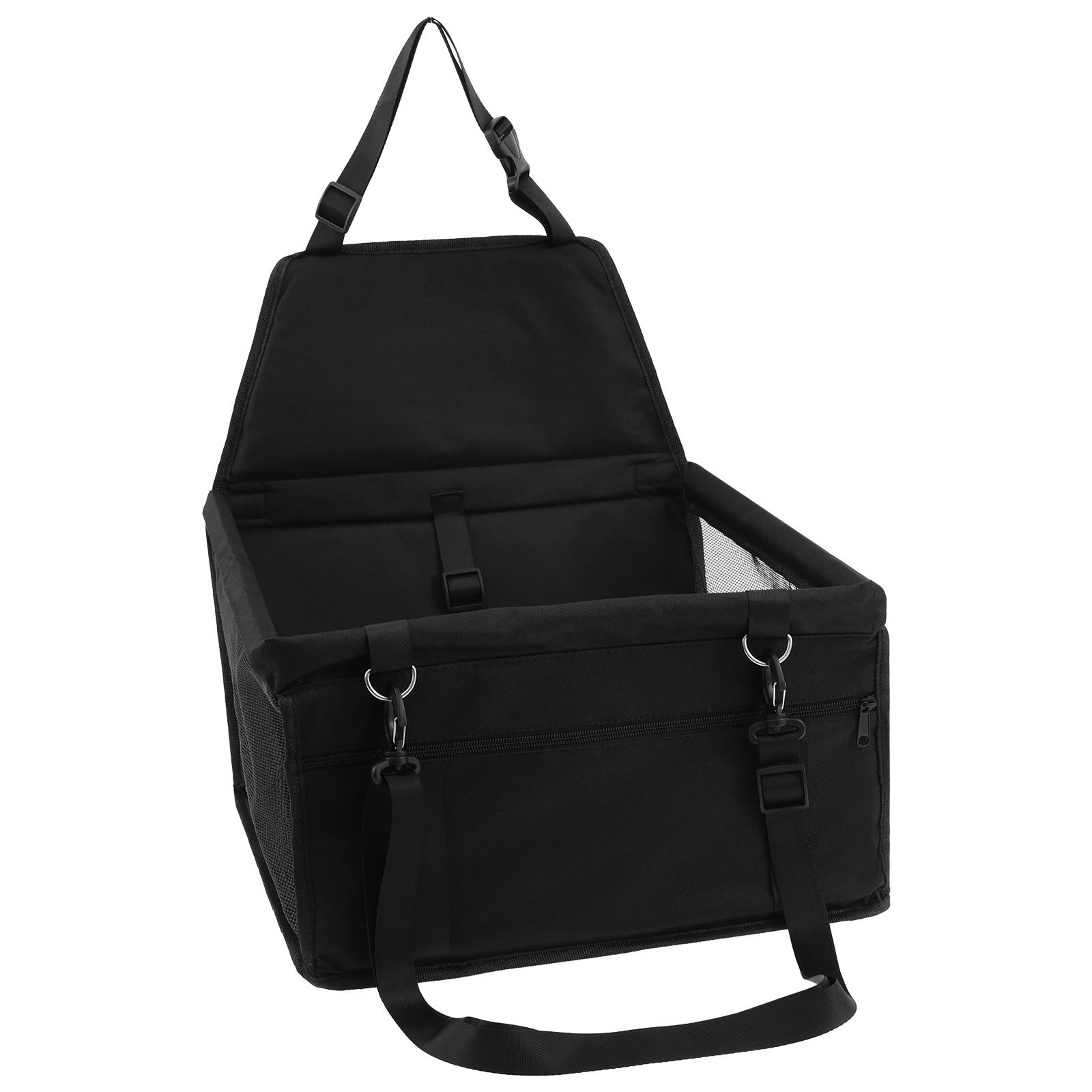 

Автокресло для собаки, кресло-бустер для щенка с предохранителем, устойчивое к царапинам, регулируемый ремень, дорожный автомобильный бокс для маленьких и средних собак чёрный