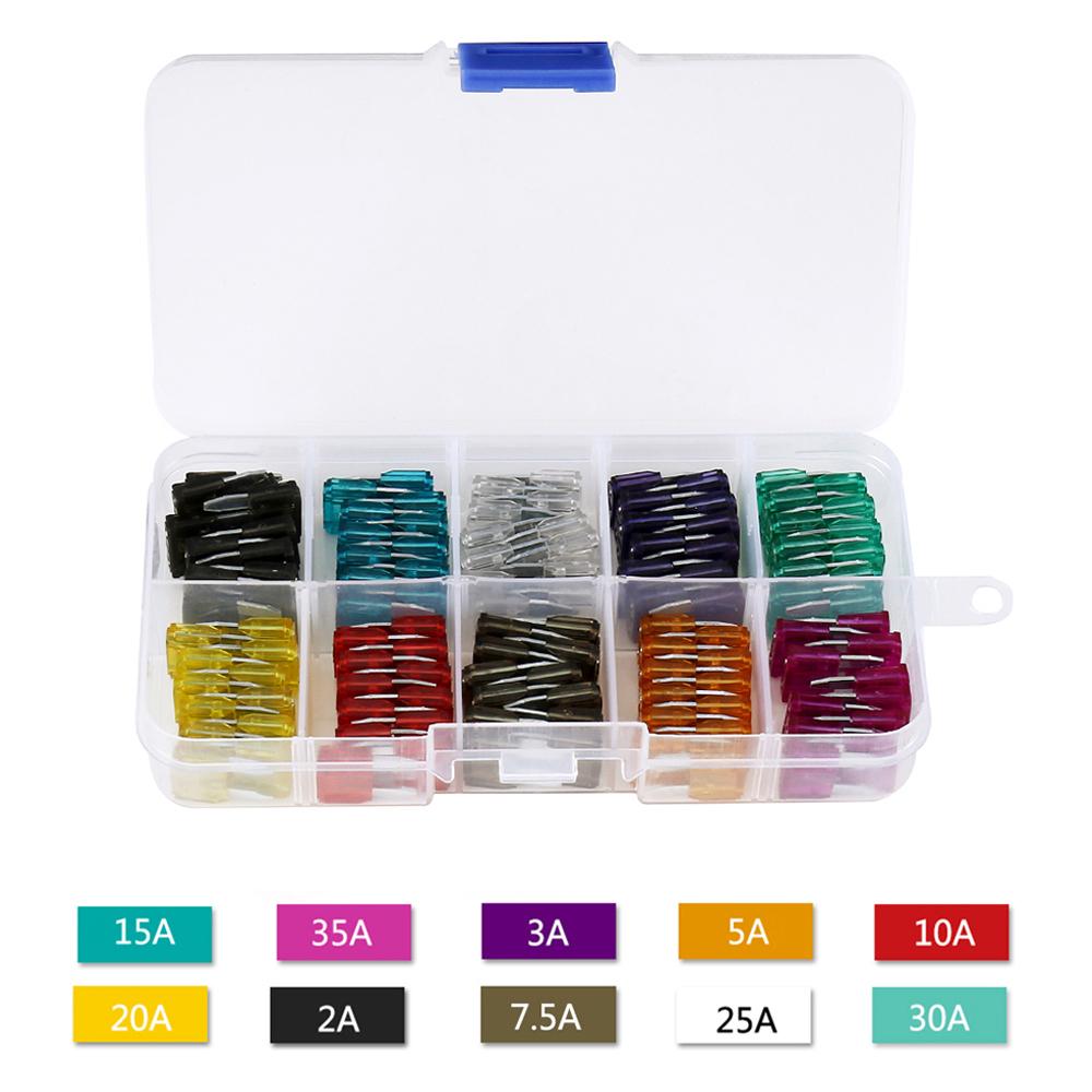 

120 to 240Pcs Car Fuses Assortment Kit, Blade-Type Automotive Fuses Standard & Mini Size Replacement Fuses for Car/RV/Truck/Moto 120PCS
