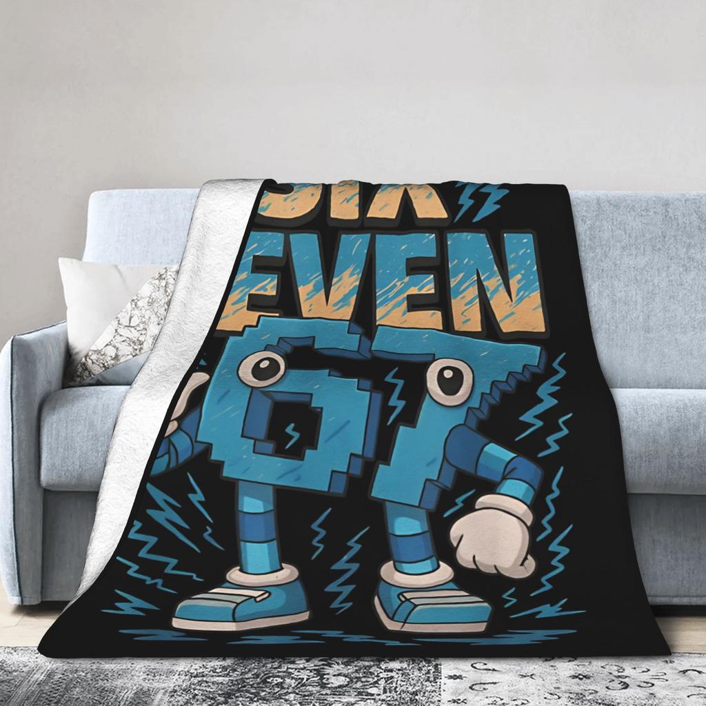 Kids Meme 67 Six Seven 6 7 Italian Brainrot Blanket Flannel Funny Warm Throw Blanket for Bedding Lounge Autumn/Winter,
