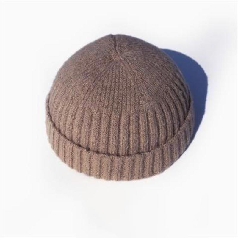 Unisex Strickmütze Vintage Hip Hop Einfarbig Gestrickte Mütze