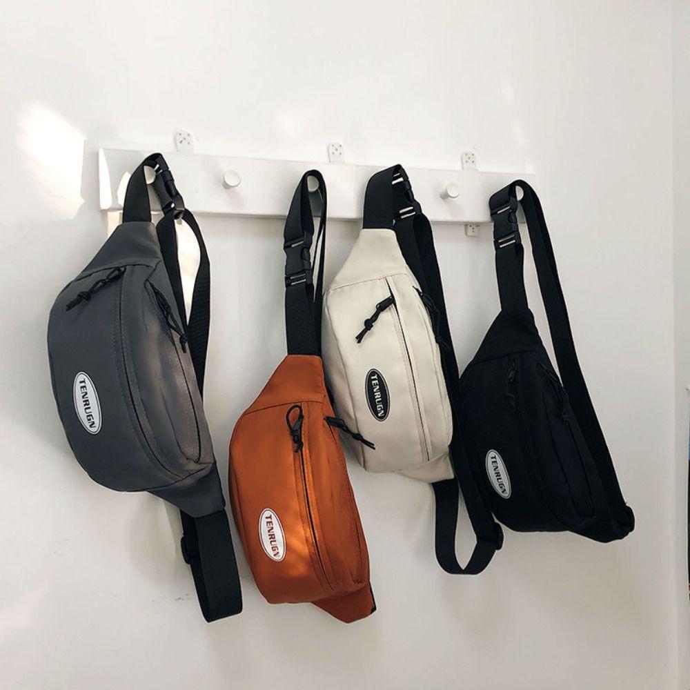 

Multifunctional Men Chest Bag Orange Grey White Black Crossbody Bag Mobile Phone Bag Unisex