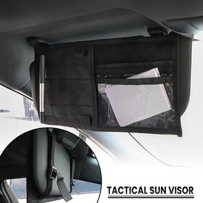 Taktický MOLLE panel na sluneční clonu do vozidla EDC pouzdro na nářadí Úložná taška na CD Souborů Organizér na sluneční clonu do nákladního auta/auta Držák na auto příslušenství