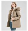Women’s Hooded Windproof Thicken Warm Cotton-padded Parkas Winter Jacket With Detachable Sleeves