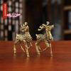 S-1 Pc Deer Ornament Deer Statue Miniature Sika Miniature Figurines Solid Brass Tabletop Decoration Deer Sculpture Ornaments