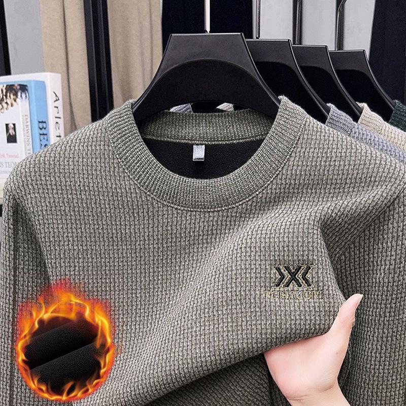 

Winter Plus Velvet Knitwear - Warm Snow Sable Sweater for Middle-Aged and Elderly Men 3XL