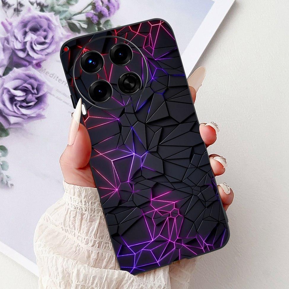 Black For Tecno Camon 30 CL6 CL6k Phone Case For Techno Camon 30 5G CL7 Cover Luxury Fashion Funny Cute Funny Painted Soft TPU